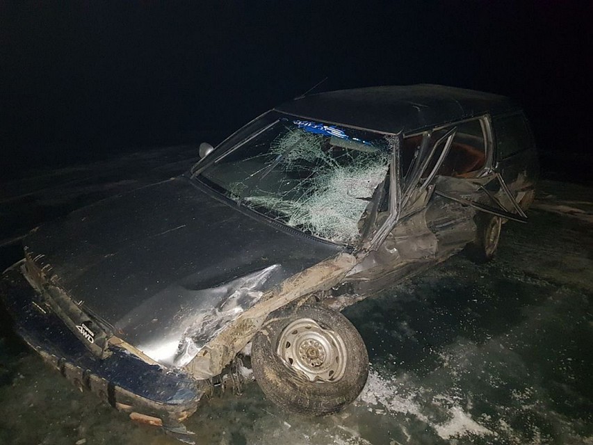 Одна из пострадавших машин. Фото: 28.мвд.рф