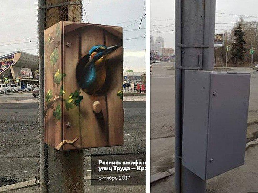 Яркая пташка снова вновь появится на сером челябинском столбе.