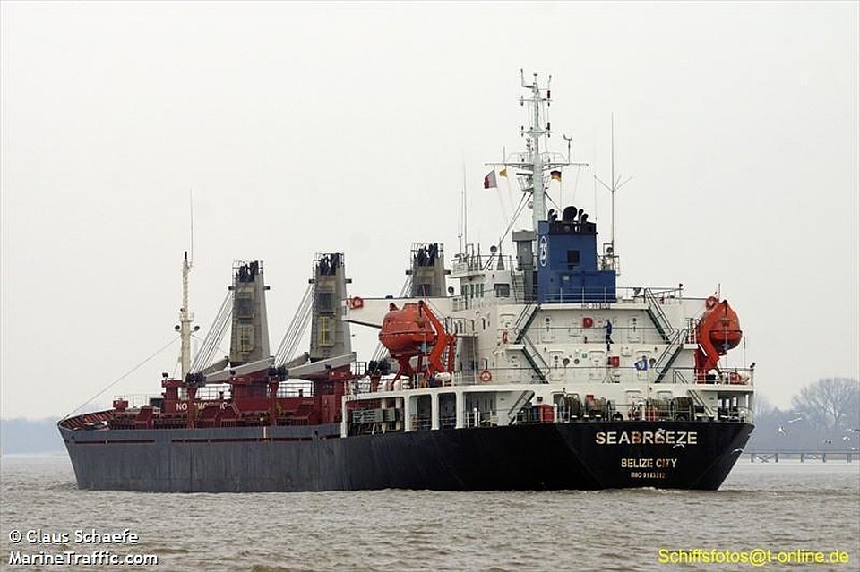 Арестованный российский сухогруз SeaBreez/Фото: marinetraffic.com