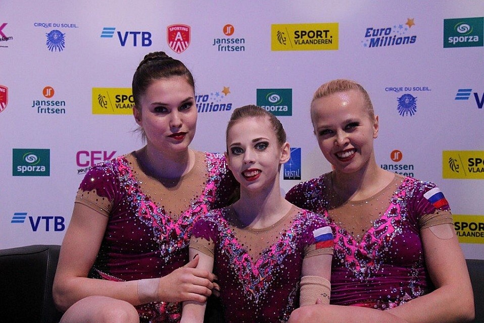 Двукратные чемпионки мира Дарья Чебуланка, Ксения Загоскина и Полина Пластинина. Фото: admkrai.krasnodar.ru