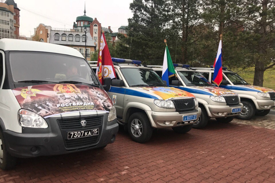 Автопробег Росгвардии в честь 9 мая прокатился по улицам Хабаровска