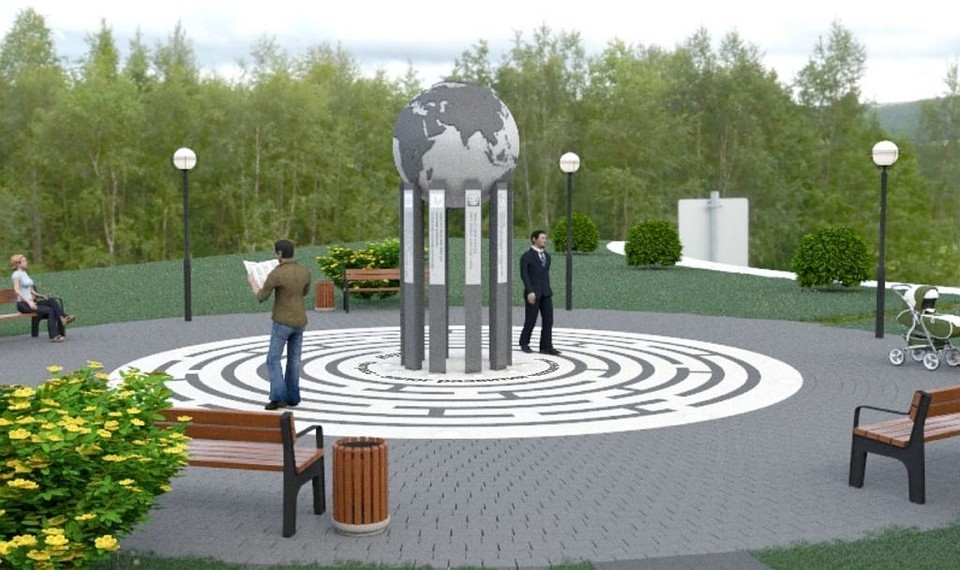 Скульптуру в виде земного шара установят в Академгородке в Иркутске. ФОТО: "Прогресс"