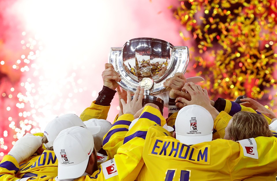 Швеция - чемпион мира по хоккею 2018 года.