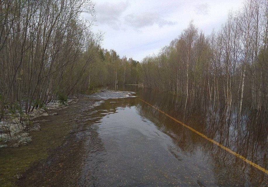 Однако некоторые водители продолжают ездить по затопленной дороге
