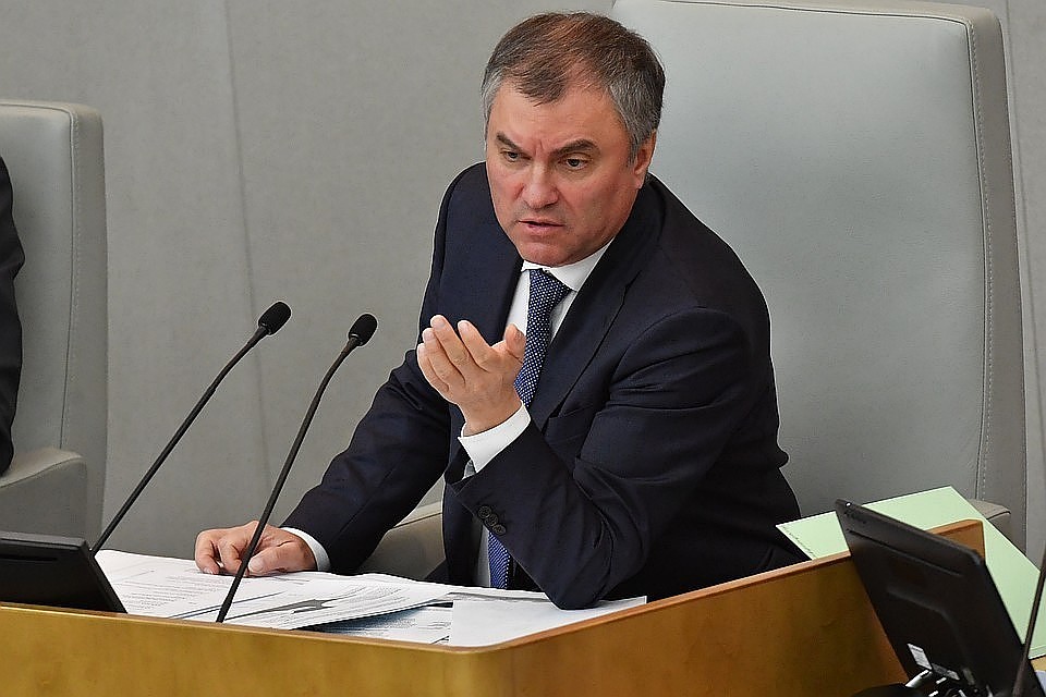 Спикер Госдумы Вячеслав Володин.