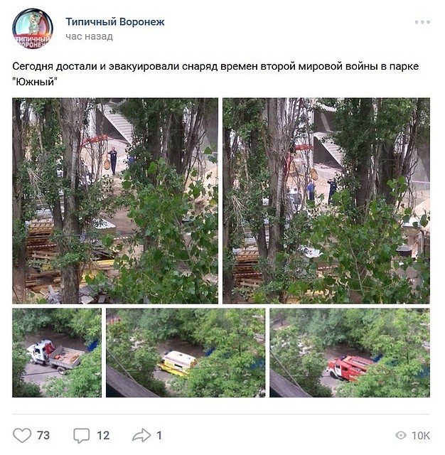 Скриншот поста в "Типичном Воронеже"