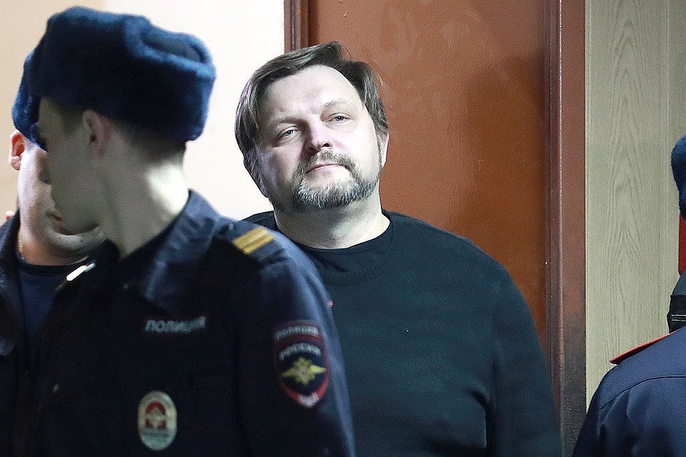 Бывший губернатор Кировской области Никита Белых перед началом оглашения приговора. ФОТО Сергей Фадеичев/ТАСС