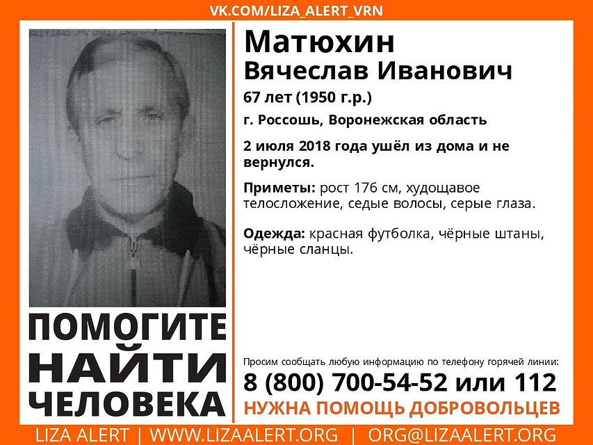 Фото: из группы поискового отряда «Лиза Алерт Воронеж».