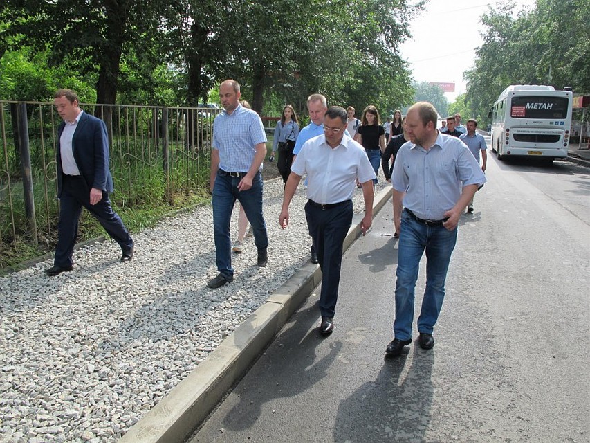 Чиновники проверили, как идет ремонт дорог Фото: администрация Екатеринбурга