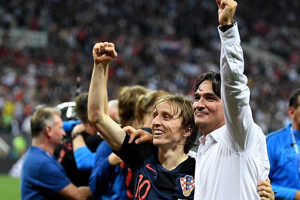 Лука Модрич и Златко Далич праздную победу в полуфинале. Фото: fifa.com