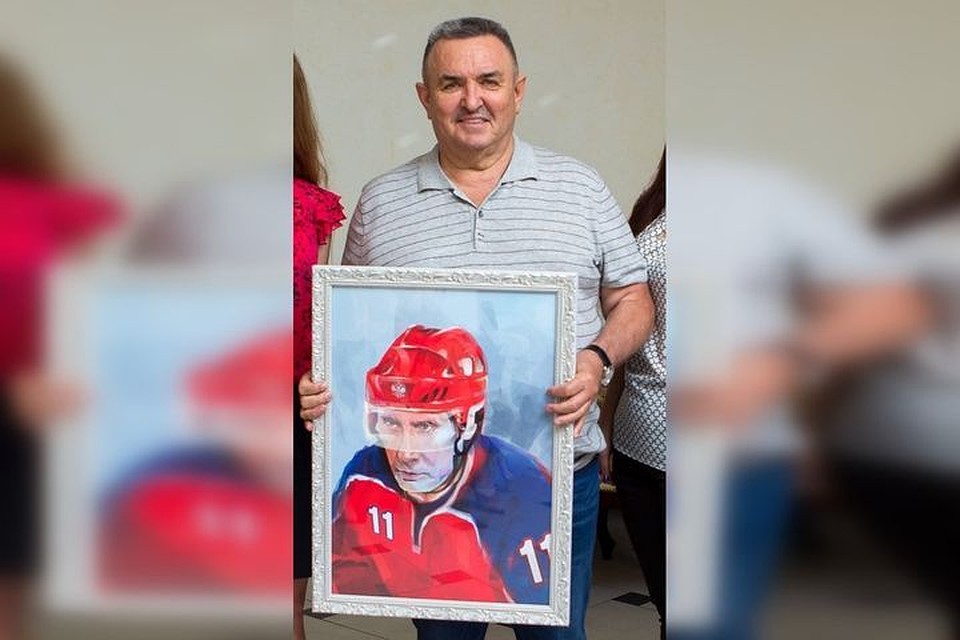 Валерий Павлович выложил фото с необычным портретом президента у себя на странице. Фото: https://vk.com/ilyenko58.