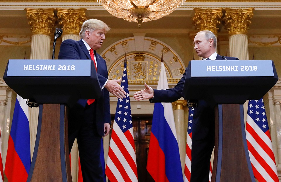Президент США Дональд Трамп и российский глава Владимир Путин