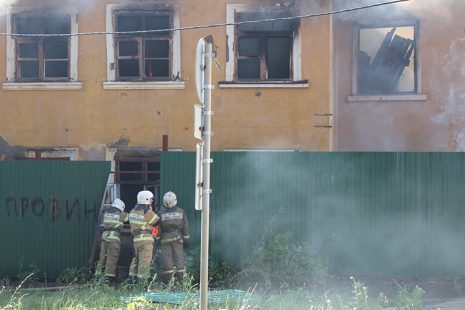 Пожарным пришлось потрудиться