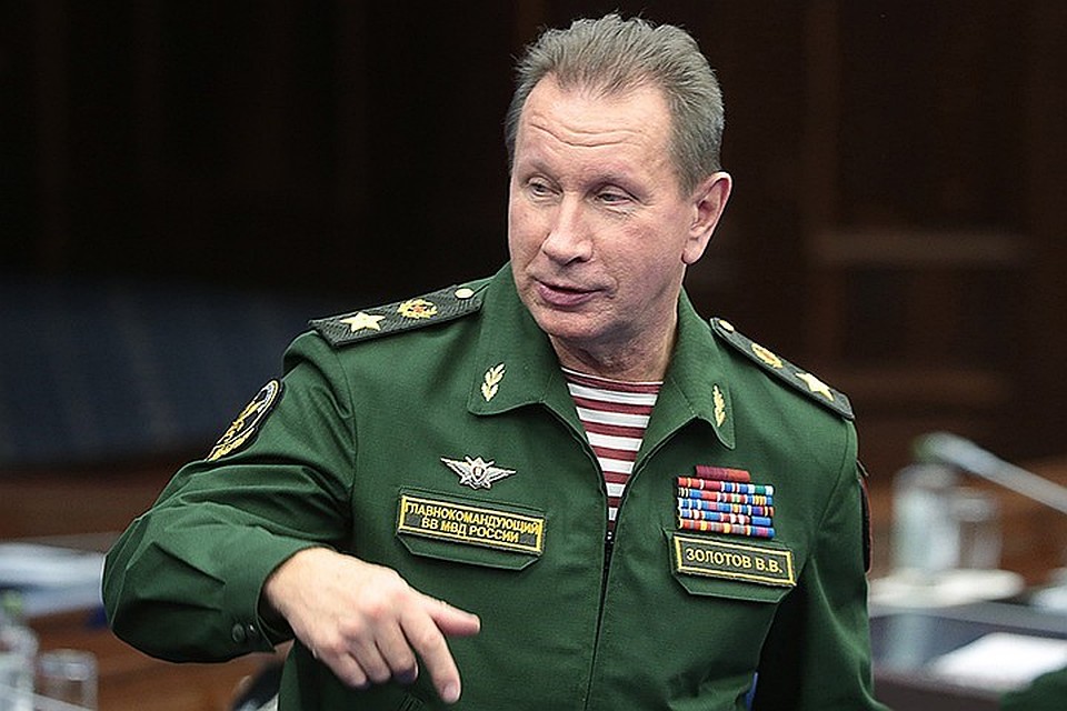 Генерал-армии Золотов записал видеообращение, которое было выложено на официальном сайте Федеральной службы войск национальной гвардии России Фото: Михаил Метцель / ТАСС