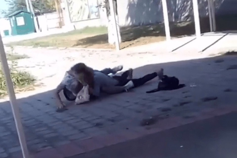 Девочки устроили драку в парке