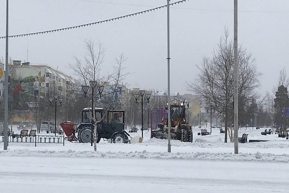 В Ноябрьске за сутки выпало 15 сантиметров снега Фото: Администрация Ноябрьска