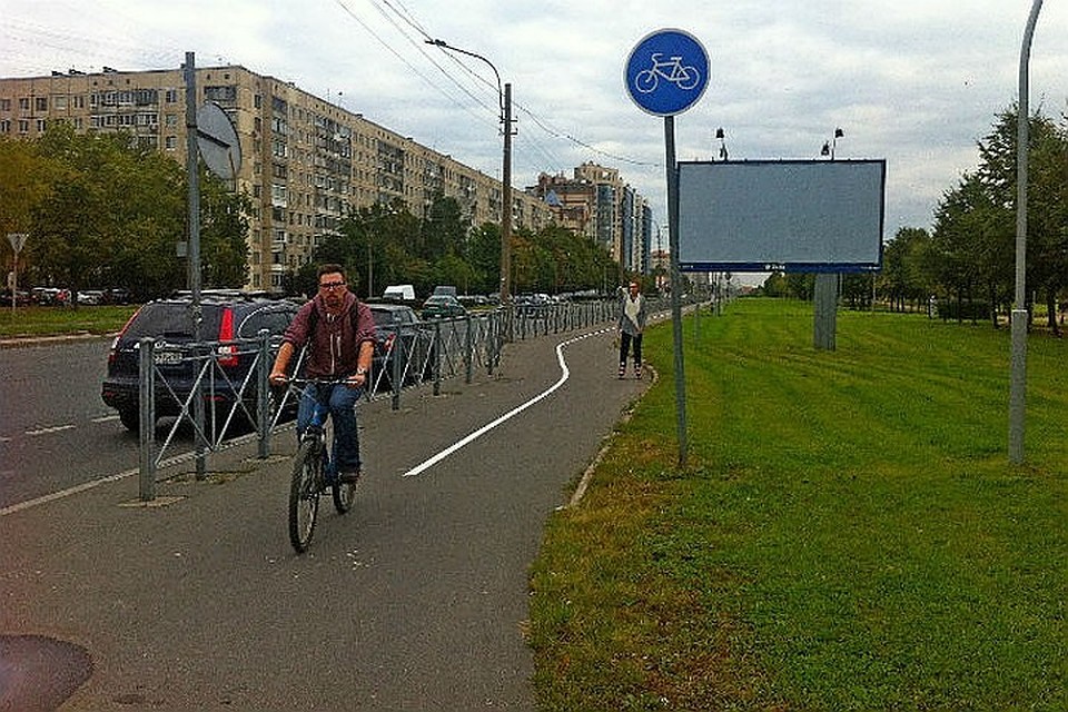 На севере Петербурга нашлась незаконная велодорожка.