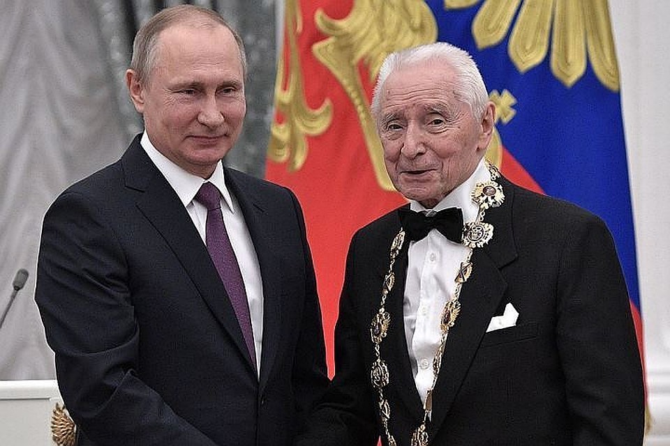 Президент России Владимир Путин и хореограф Юрий Григорович. Фото: Алексей Никольский/пресс-служба президента РФ/ТАСС