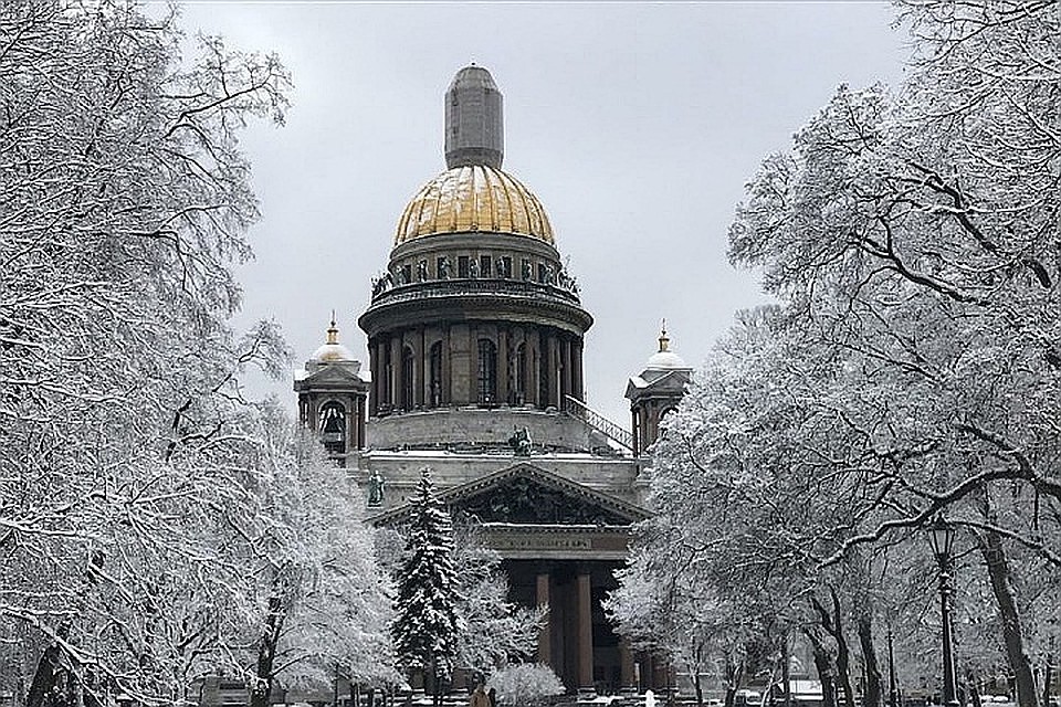 Зима выдалась в Петербурге необычайно снежной.