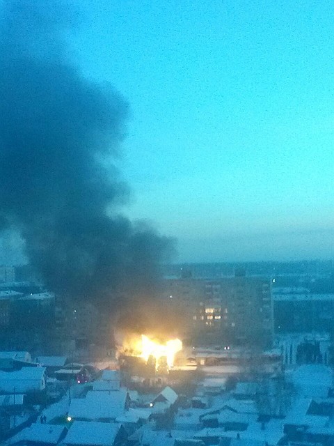 В Омске на Московке до тла сгорел частный дом