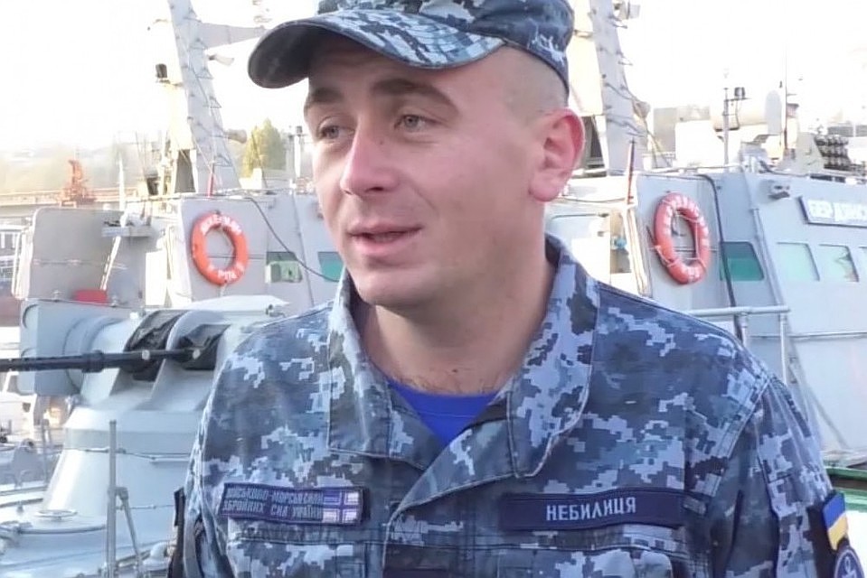 Капитан украинского судна Богдан Небылица. Фото: скрин из видео