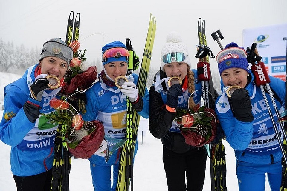 Лариса Куклина завоевала золото на этапе Кубка мира по биатлону Фото: yamal-sport.ru
