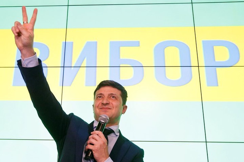 Лидер первого тура президентских выборов на Украине Владимир Зеленский