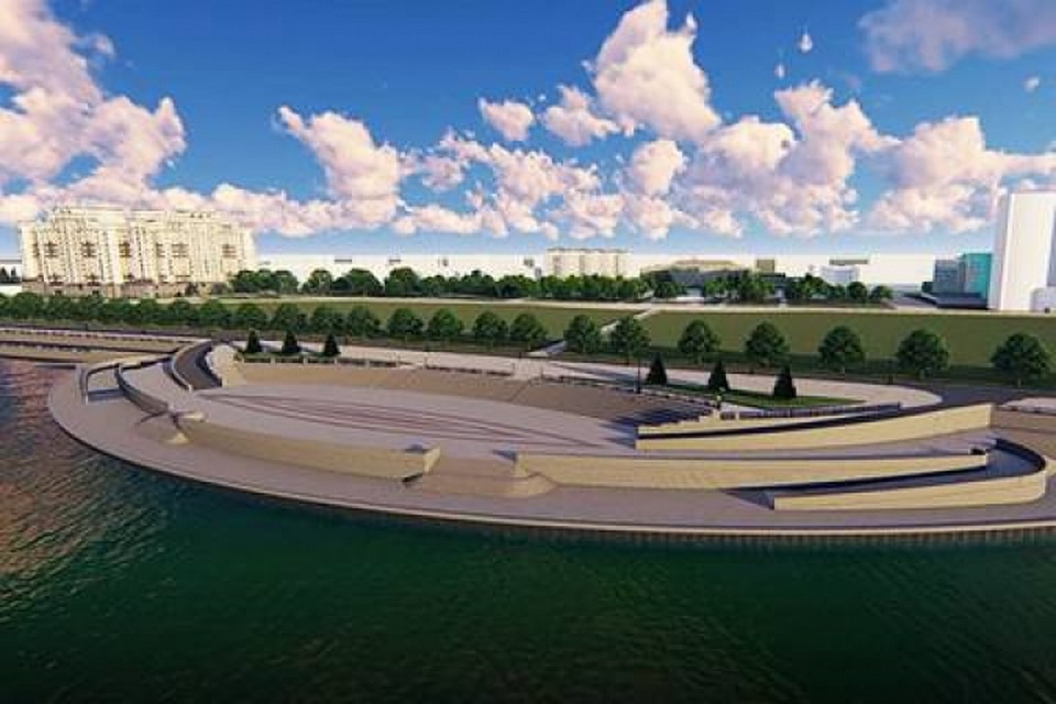 Такая красота будет в Благовещенске, когда набережную достроят. Фото: благовещенск.рф