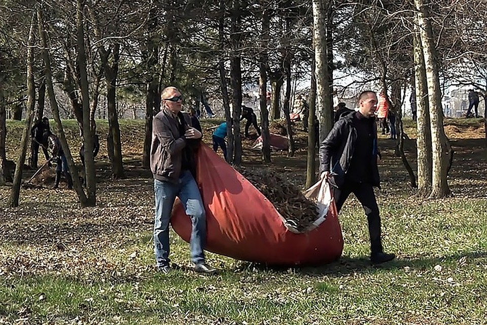 На субботнике дончане высадили более 300 деревьев и 2000 цветов. Фото: пресс-служба администрации города Донецка