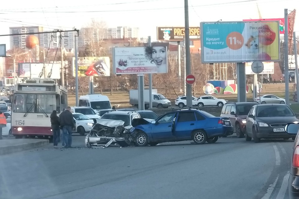 Авария в центре Челябинска.
