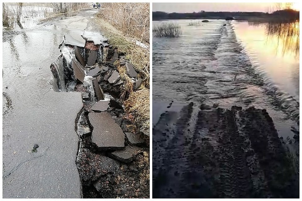 В Омской области паводок размыл дороги к селам и деревням