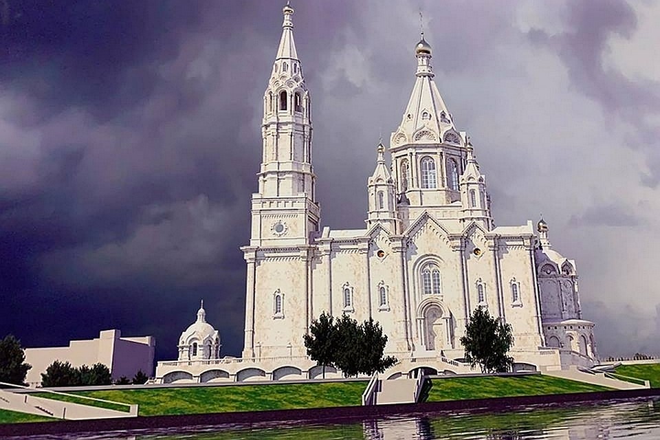 Эскиз храма на Стрелке. Фото: Владимир Владимиров. Фото: Владимир ВЛАДИМИРОВ