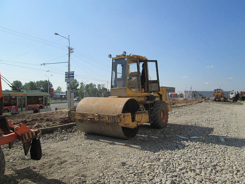 Тот самый дорожный каток. Фото: УВД Мингорисполкома