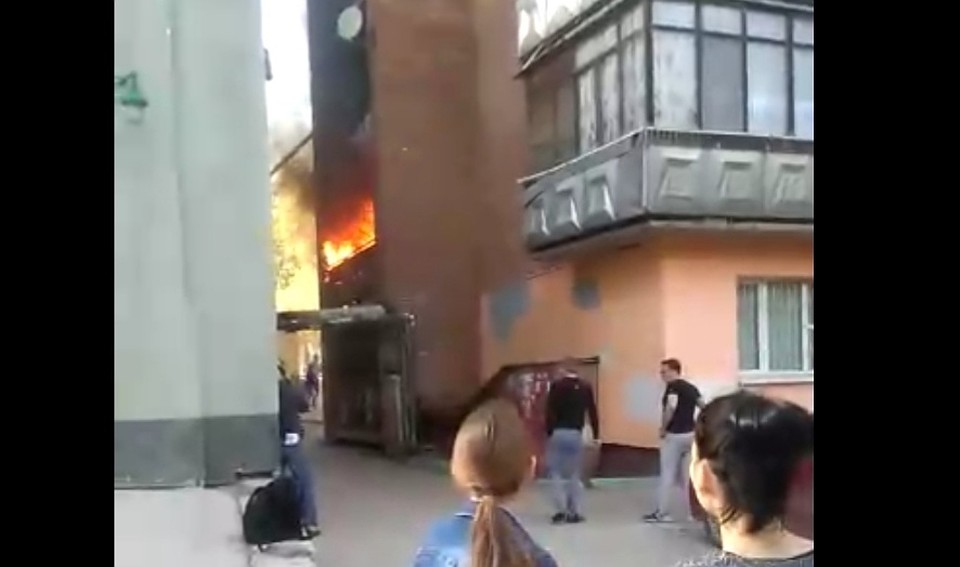 В Самаре пожар на Дыбенко