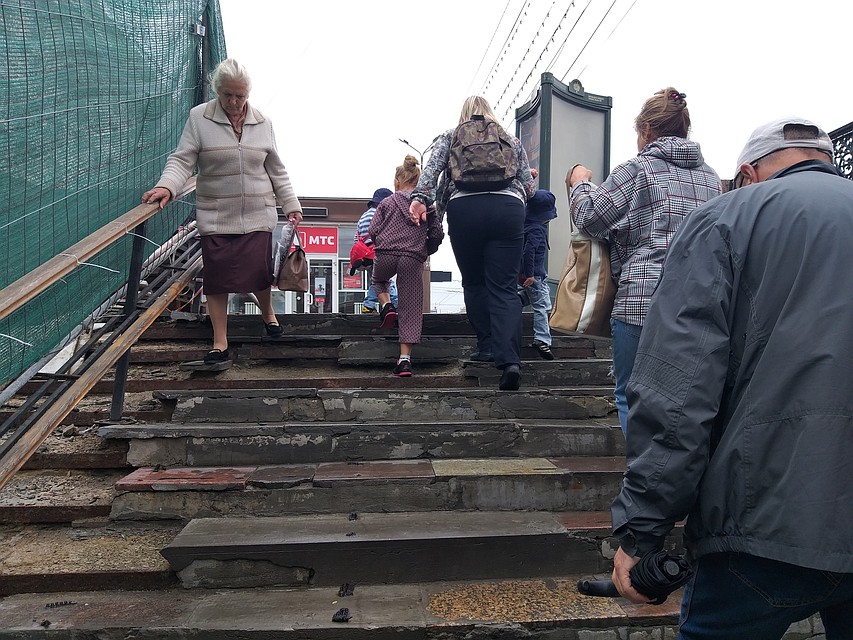 В какой момент переходы в центре города пришли в полную негодность?