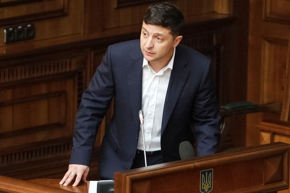 Президент Украины Владимир Зеленский в Верховной раде