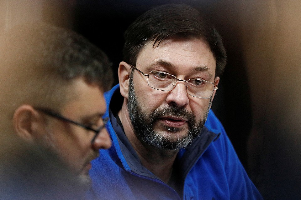 Руководитель "РИА-Новости Украина" Кирилл Вышинский в помещении киевского суда, 15 июля 2019 г.