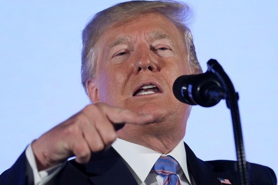 Президент США Дональд Трамп выступает на конференции старшеклассников Turning Point USA