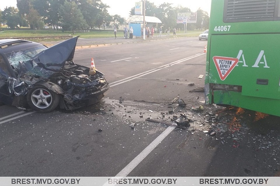 Водитель сел за руль пьяным и теперь лишится водительских прав. Фото: УВД Брестского облисполкома.