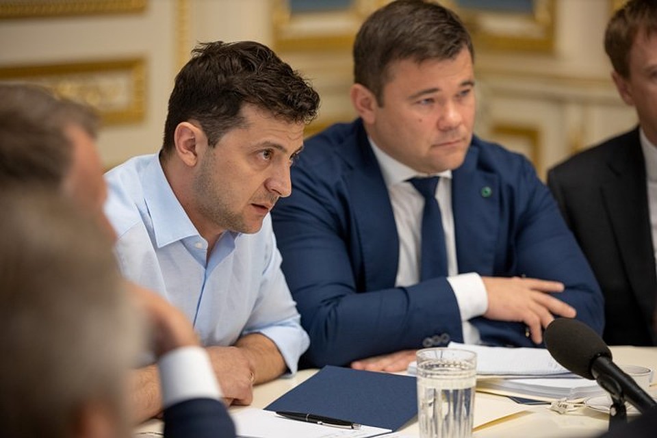Новый президент Украины Владимир Зеленский и глава его администрации Андрей Богдан