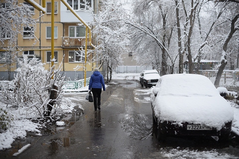 В Самаре лёг первый снег