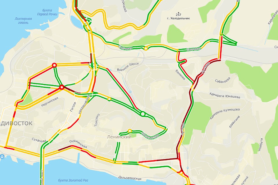 Пробки во всех частях города. Фото: сервис 2gis