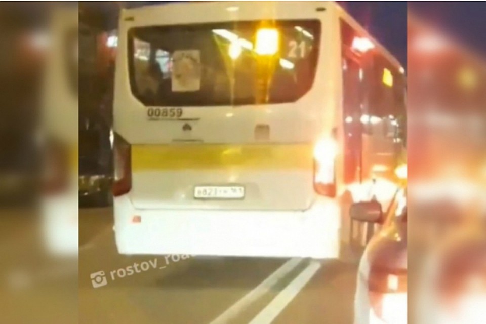 Ростовская маршрутка грубо нарушила ПДД, Фото: соцсети