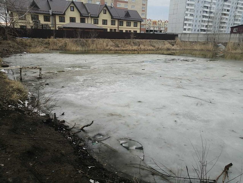 Яма с водой долгое время была заброшенной.