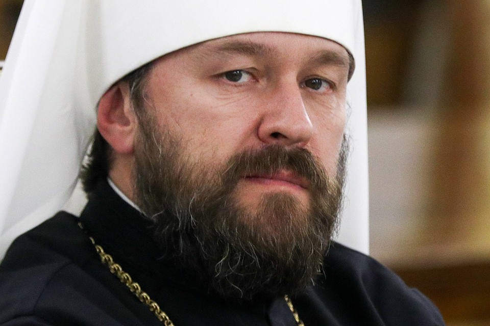 Митрополит Волоколамский Иларион во время заседания президиума Межрелигиозного совета России. Фото Михаил Терещенко/ТАСС