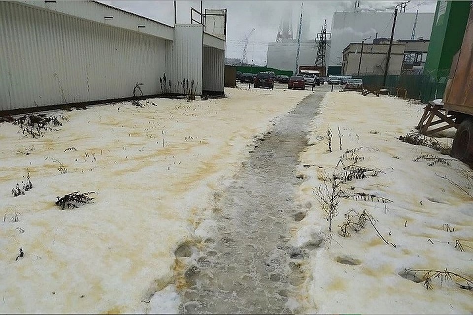 Желтый снег, который выпал в ноябре в Сегеже, был вызвал выбросами с местного ЦБК.