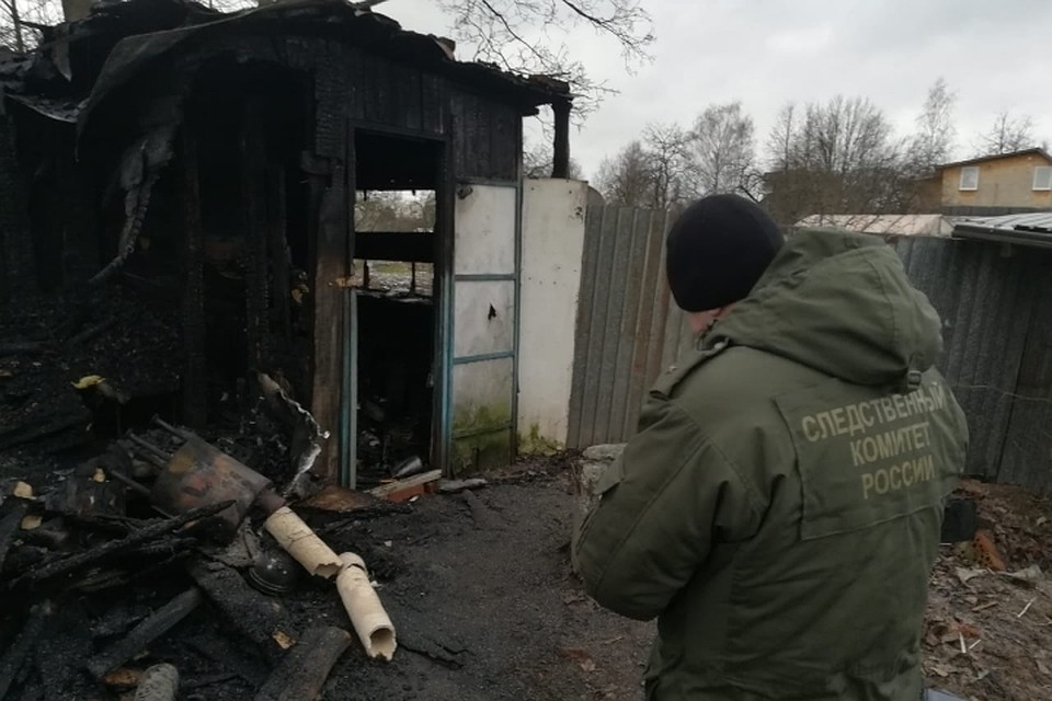 В Ленобласти возбудили уголовное дело после смерти трех мужчин при пожаре в хозпостройке в Никольском. Фото: lenobl.sledcom.ru
