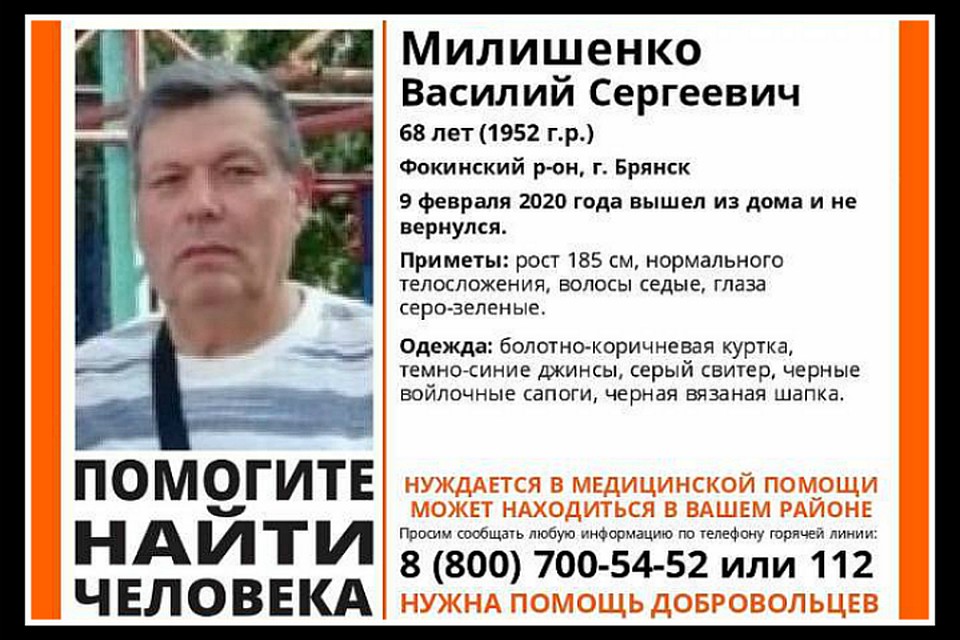 Фото: ориентировка отряда "Лиза Алерт"