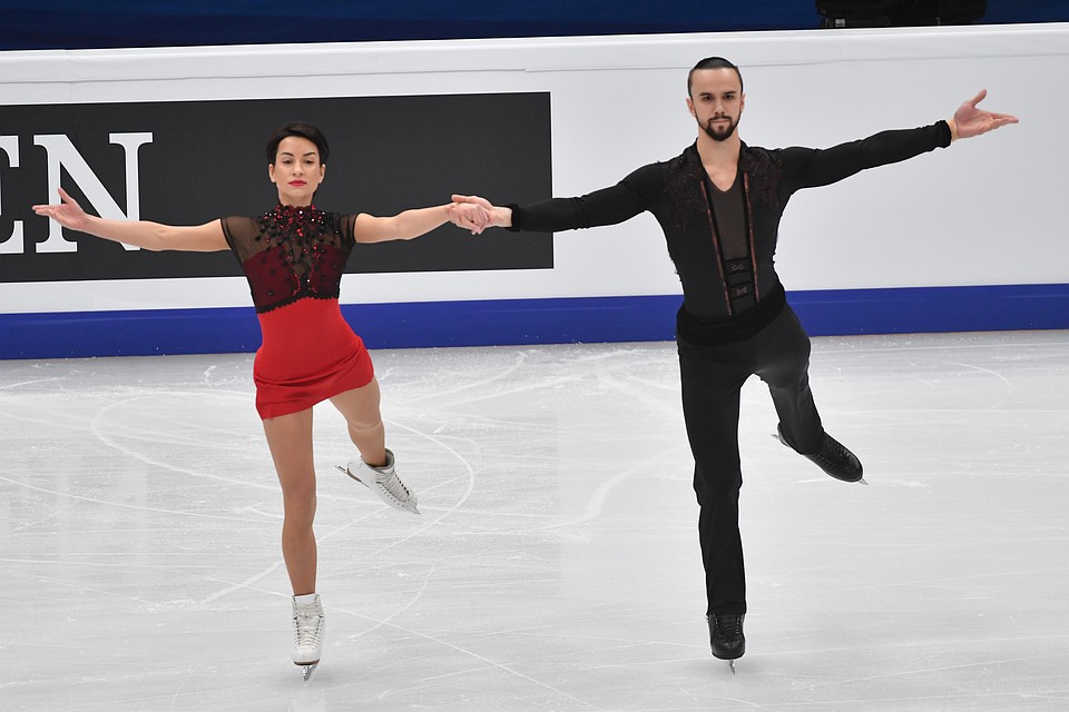 Ксения Столбова и Федор Климов на чемпионате Европы по фигурному катанию, 2018 год