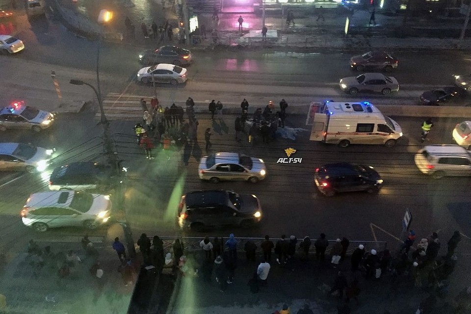 Авария произошла в центре Новосибирска.
